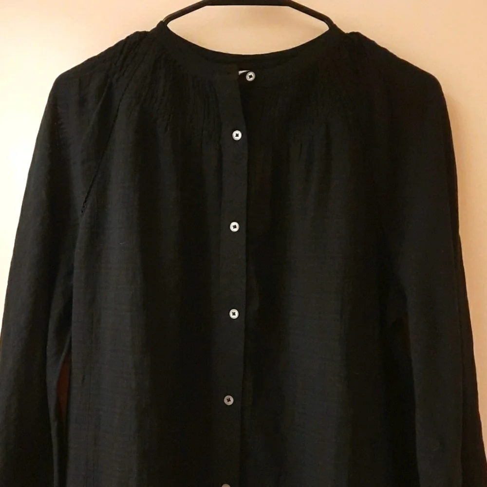 J. Crew Black Point Sur Window Pane Top